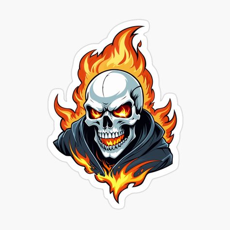 Get my art printed on awesome products. Support me at Redbubble #RBandME: https://www.redbubble.com/i/sticker/Skull-on-fire-by-alik7/159363738.EJUG5?asc=u Skull On Fire, Aesthetic Fire, Burning Skull, Fire Sticker, Skull Fire, Stickers Aesthetic, Skull Sticker, Shirt Design Inspiration, Minecraft Projects