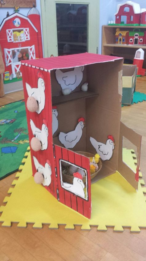 Farm Dramatic Play/ DIY Chicken Coop Farm Dramatic Play, Dramatic Play Diy, Easy Paper Crafts For Kids, Farm Theme Preschool, Farm Animal Crafts, Farm Preschool, Dramatic Play Preschool, Farm Activities, Diy Chicken