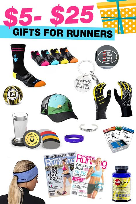 Easy presents for runners - gift exchange or stocking stuffer ideas #running #marathon #runner #giftguide Best Gifts For Runners, Cross Country Gifts For Runners, Marathon Gift Basket, Easy Presents, You've Been Mugged, Beginner Runner Tips, Lean Women, Workouts For Runners, Runner Gifts