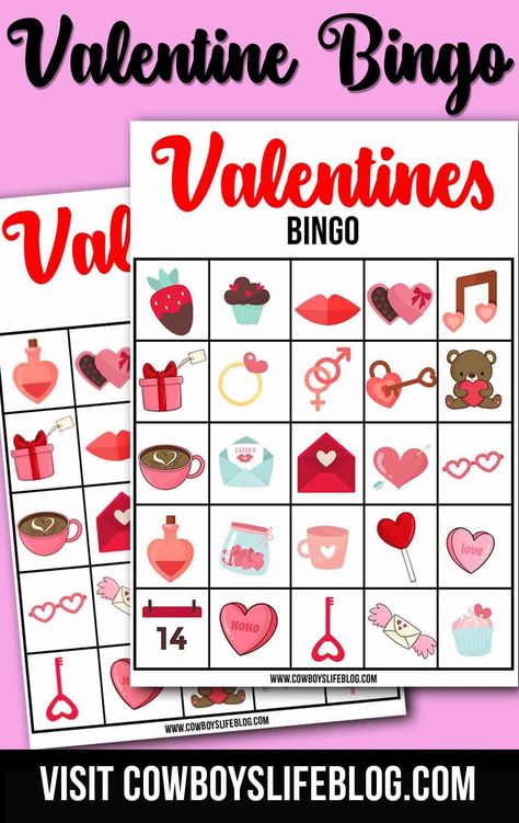 Free Valentine's Bingo Cards #valentinesday #valentinesgame #valentineprintable #bingoprintable #valentinebingo #bingocards Valentine Bingo Free Printable, Valentines Bingo, Bingo Printable Free, Elementary Valentines, Religious Valentines, Valentine Bingo, Bingo Cards Printable, Printable Valentine, Bingo Printable