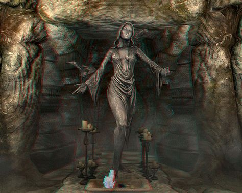 Night Mother Skyrim, Nocturnal Skyrim, Analyze Art, Elder Scrolls Tattoo, Dragonborn Skyrim, Skyrim Tattoo, Skyrim Game, 3d Anaglyph, Arcane Trickster