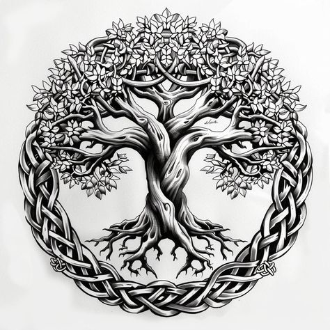 Norse Tree Of Life Tattoo Vikings, Tree Of Life Neck Tattoo, Celtic Bicep Tattoo Men, Tree Of Life Viking, Yddrasil Tree Tattoo, Tree Of Life Tattoo Men Forearm, Nordic Tree Of Life Tattoo, Celtic Tree Of Life Tattoo Men, Tree If Life Tattoo