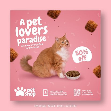 Pet shop promotion social media instagra... | Premium Psd #Freepik #psd #banner #social-media #animal #instagram Animal Graphic Design Poster, Pet Advertising, 광고 디자인, Instagram Template Design, Dog Branding, Social Media Design Inspiration, Luxury Pet, Creative Ads, Graphic Design Poster