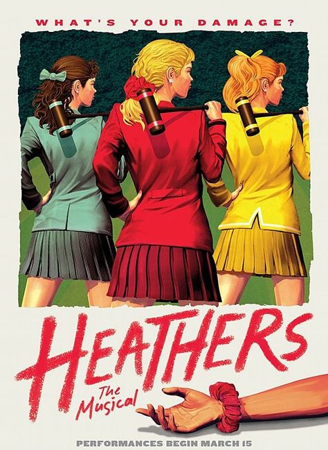 Musical Theatre Posters, Heathers Movie, Broadway Posters, Heathers The Musical, Old Movie, Theatre Nerds, Theatre Poster, Theatre Life, Dear Evan Hansen