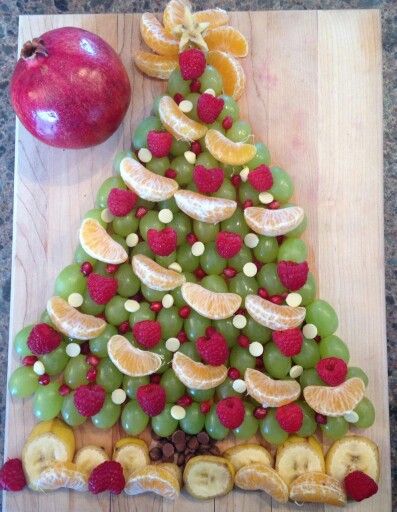 Fruitmas Tree :) Fest Mad, Kreative Snacks, Decorações Com Comidas, Morning Brunch, Christmas Fruit, Healthy Christmas, Christmas Brunch, Xmas Food, Christmas Breakfast