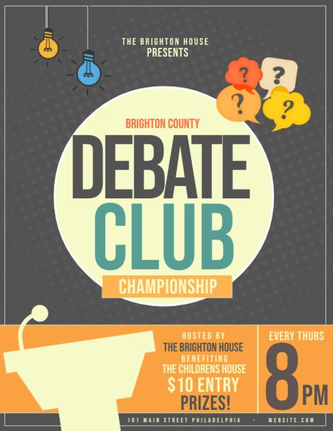 Public Material Design, Debate Club Ideas, Club Poster Design School, Debate Competition Poster Design, Speech Competition Poster, Debate Club Poster, Debate Competition Poster, Debate Poster Design, Debate Club Aesthetic