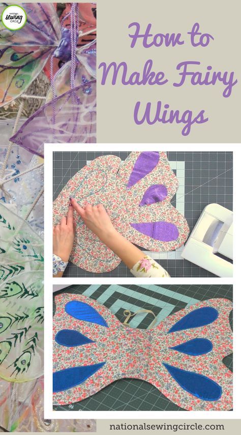 Sewn Butterfly Wings, Quilted Fairy Wings Pattern, Fairy Wing Sewing Pattern, Sewing Butterfly Wings, Diy Fabric Butterfly Wings, Decorate Fairy Wings, Fairy Wings Sewing Pattern, Butterfly Wings Sewing Pattern, Diy Fairy Wings Kids