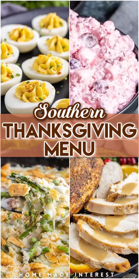 southern thanksgiving recipes Thanksgiving Recipes Classic, Country Thanksgiving Recipes, Best Southern Thanksgiving Recipes, Essen, Thanksgiving Food Sides Southern, Traditional Thanksgiving Dinner List, Main Thanksgiving Dishes, Thanks Giving Dishes Recipe, Simple Thanksgiving Meals