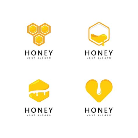 Honey comb logo icon bees vector desi... | Premium Vector #Freepik #vector #honey-logo #beehive #bee-logo #hive Beehive Logo Ideas, Honey Bee Logo Ideas, Bees Logo Design, Logo Honey Design, Honey Brand Logo, Hive Logo Design, Bee Hive Logo, Honey Logo Ideas, Bee Logo Ideas