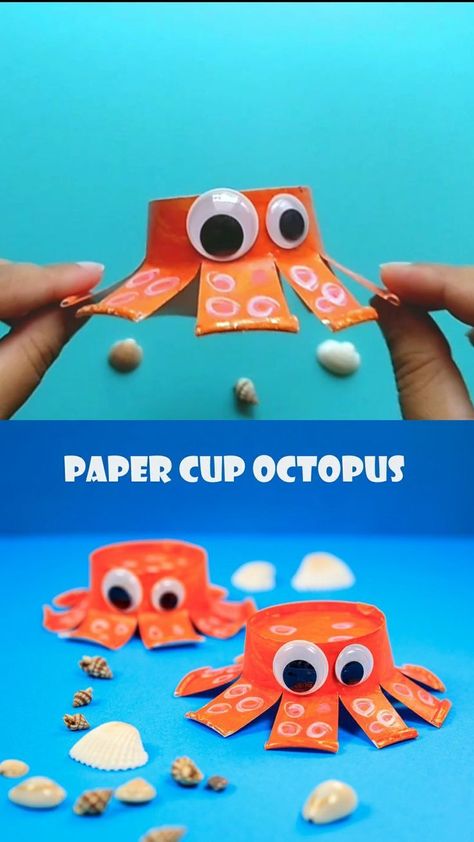 Here’s a super cute ocean animal craft for kids– paper cup octopus craft! Not only is it fun to make, but it also provides fine motor practice for little ones. Marine Crafts, Octopus Craft, Ocean Animal Crafts, Octopus Crafts, Animal Craft, Craft Craft, Sea Crafts, Ocean Crafts, Cup Crafts