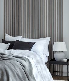 SlatWall - The Iconic Vertical Wood Wall Panel - New Colours Headboard Wood Panel, Grey Wall Panelling, Panelling Ideas, Wall Headboard, Fluted Wall, Amsterdam Apartment, Wall Panels Bedroom, Timber Slats, Wood Slat Wall