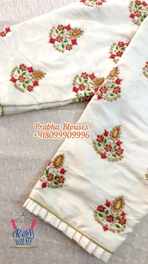 Half white maggam work [Video] | Hand work blouse design, Handwork embroidery design, Hand embroidery designs Half White Blouse Designs, White Blouse Designs, Silk Saree Blouse Designs Patterns, Work Video, Latest Embroidery Designs, Cutwork Blouse Designs, Simple Embroidery Designs, Wedding Blouse Designs, Blouse Designs Indian