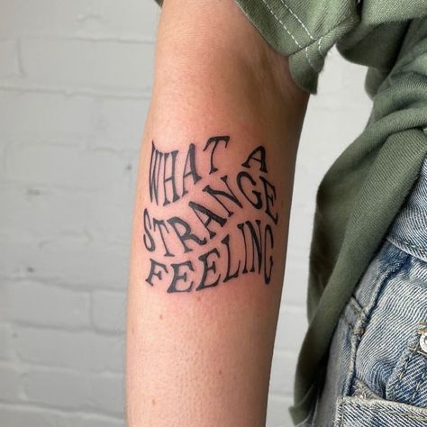 Winkt - we love ink on Instagram: “😍 Love this piece by the one and only @scratch.pepper . . . . . . . . #typographytattoo #texttattoo #quotetattoo #glitchtattoo #glitchart…” Wavy Text Tattoo, Typography Tattoo, Wavy Text, Text Tattoo, Glitch Art, The One And Only, Tattoo Inspo, Cool Fonts, One And Only