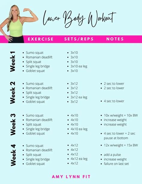 Lower Body  Workout.pdf At Home Lower Body Workout With Weights, Lower Body Weight Training For Women, 30 Minute Lower Body Workout, Womens Lower Body Workout, Gym Lower Body Workout For Women, At Home Lower Body Workout, Lower Body Strength Workout, Lower Body Workout For Women, Lower Body Workout At Home