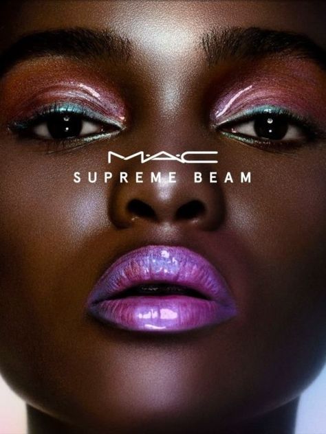 Mac Beauty Products, Hyper Real, Burberry Beauty, Eyeliner Designs, Avant Garde Makeup, Purple Lips, Beauty Ad, Luxury Cosmetics, Dark Skin Beauty