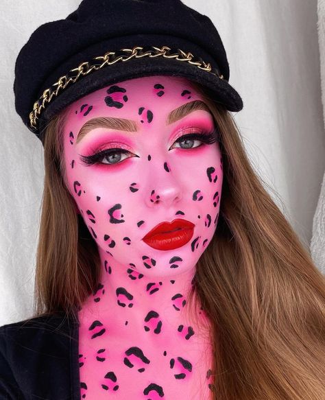 Pink Panther Makeup, Pink Panther Costume, Carnaval Ideas, Tiger Makeup, Beyonce Concert, Cartoon Makeup, Face Paint Makeup, Halloween 2022, Stage Makeup