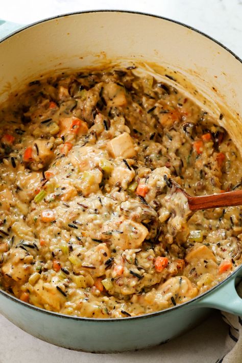 Wild Rice Recipes Casseroles, Chicken Casserole Recipes Dairy Free, Low Calorie Winter Meals, Chicken And Wild Rice Recipes, Wild Rice And Chicken Casserole, Wild Rice Chicken Casserole, Monday Night Dinner Ideas, Rice Chicken Casserole, Winter Casseroles