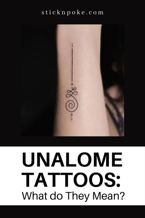 Unbreakable Bond Tattoo Symbols, Symbol Of Kindness Tattoo Ideas, Unalome Meaning Symbols, Unalome Tattoo Female Design Meaning, Unalome Om Tattoo, Calm Tattoo Symbol, Unconditional Love Symbol Tattoo, Unalome Symbols And Meanings, Female Unalome Tattoo