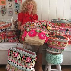 Sac Diy, Dream Bag, Crochet Bags Purses, Boho Bags, Straw Bags, Embroidered Bag, Basket Bag, Boho Bag, Crochet Purses