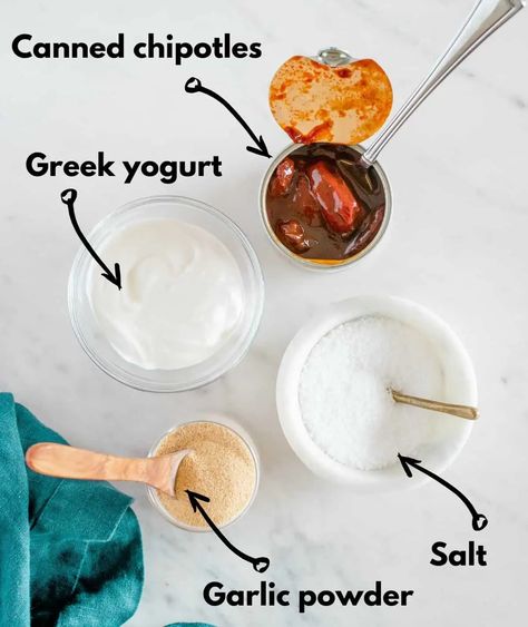 Sauce For Tacos, Taco Sauce Recipes, Greek Yogurt Breakfast, Chipotle Recipes, Greek Yogurt Sauce, Greek Yogurt Dressing, Real Food Diet, Healthy Sauces, Yum Yum Sauce