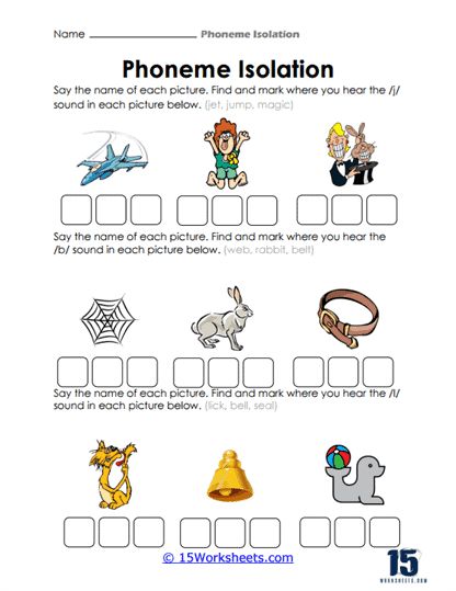 Missing Sounds Worksheet, Phoneme Substitution, Sound Isolation Activities, Phonemic Awareness Homework, Final Sound Worksheet, Phonemic Awareness Sound Isolation, Medial Sounds, Consonant Words, Writing Development