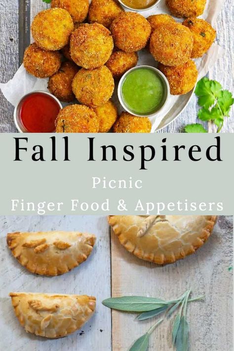 These fall finger food ideas for a picnic are easy to make and are perfect as fall inspired appetisers or even as part of a finger food feast.#fallfingerfood #fallpicnic #picnicappetiser #fallpicnicideas Fresco, Autumn Finger Foods, Fall Party Finger Food Ideas, Outdoor Fall Food Ideas, Fall Outdoor Dinner Party Food, Fall Picnic Recipes, Fall Bbq Party Food, Fall Picnic Ideas Food, November Party Food