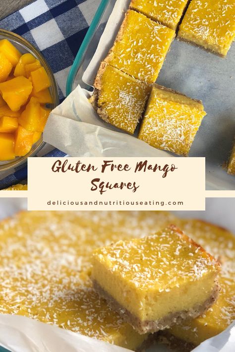 Gluten Free Mango Desserts, Gluten Free Mango Cake, Mango Squares, Mango Bread, Healthy Bakes, Almond Flour Crust, Pumpkin Yogurt, Almond Flour Cakes, Mango Dessert Recipes