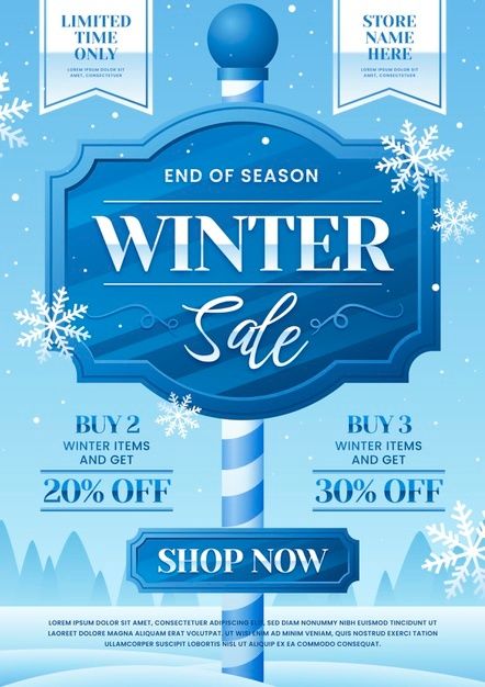 Winter Email Design, Winter Poster Design, Winter Sale Poster, Winter Graphic Design, Winter Checklist, Winter Graphics, Christmas Poster Design, Winter Party Themes, Winter Poster