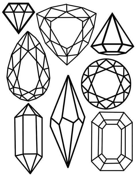 Merry Christmas and Crystal Gem Freebie! Hope you are spending time with your friends and family today. Here's a free printable filled with jewels. Gem Drawing, Jewel Drawing, Crystal Drawing, 4th Grade Art, 5th Grade Art, Middle School Art, Crystal Art, Grade 2, Art Club