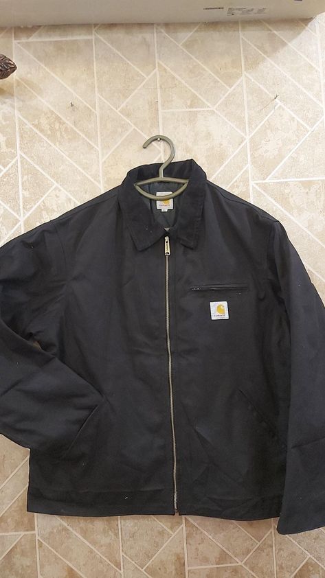 Vintage y2k Reworked/Recycled Black Carhartt Reworked Men Jacket. -Size: Small, Medium & Large -Color: Black 🤝 Deals on Bundles ✅ Available to buy now 🌏 We ship worldwide Carhartt Reworked Jacket, Black Carhartt Jacket, Reworked Jacket, Work Wear Jacket, Sick Fits, Vintage Carhartt Jacket, Carhartt Detroit Jacket, Cowboy Jacket, Man Jacket