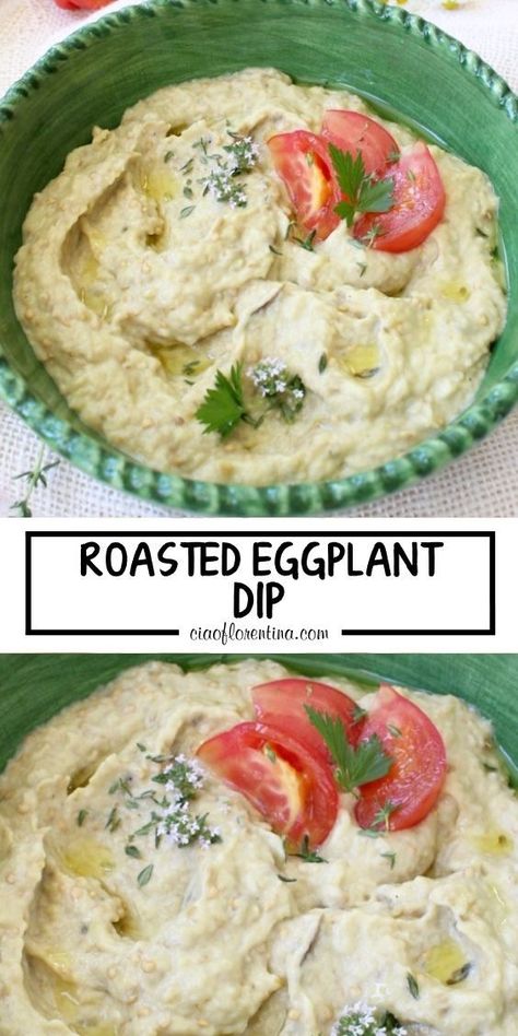 An authentic rustic Romanian whipped eggplant dip recipe or ” Salata de Vinete ” served on grilled bruschetta! Eggplant Dipping Sauce, Whipped Eggplant, Grilled Eggplant Recipes, Baked Eggplant Recipes, Ciao Florentina, Eggplant Dip Recipes, Eggplant Spread, Roasted Eggplant Dip, Weekend Recipes