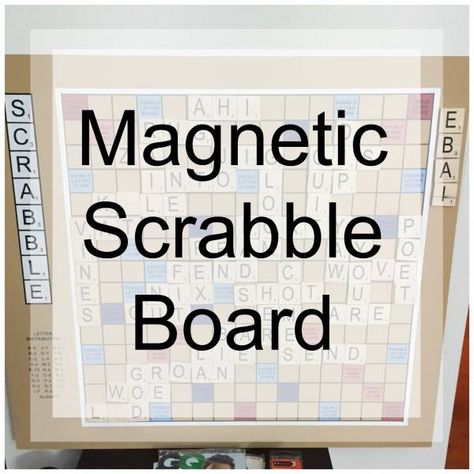 DIY Magnetic Scrabble Board For Endless Fun! Magnetic Scrabble Board, Scrabble Diy, Scrabble Board Game, Scrabble Crafts, Scrabble Game, Scrabble Board, Scrabble Wall Art, Scrabble Wall, Activity Director