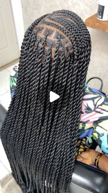 LEKKI HAIRSTYLIST 🎀 on Instagram: "Fulani Braids X Twists, in its greatest possible perfection 📌☺️  #BraiderInLekki #HairstylistInLekki #fulanibraids #twists #twistbraids" Fulani Senegalese Twists, Fulani Twists Hairstyles, Fulani Braids Twist, Small Rope Twist Braids, Fulani Twist Braids, Fulani Braids With Twist, Senglanese Twists, Fulani Island Twist, Fulani Twist Hairstyles