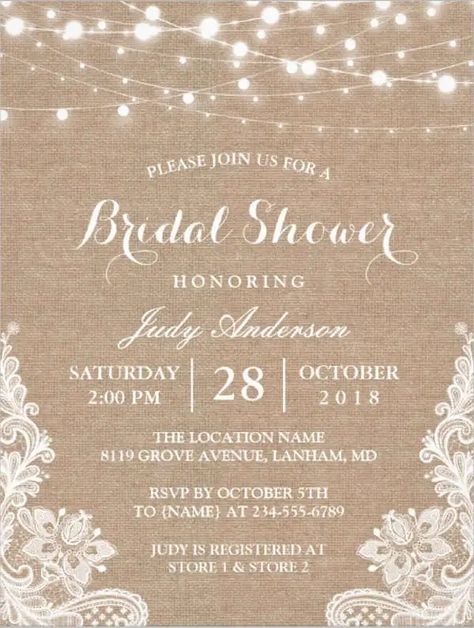 Bridal Shower Gift List, Bridal Shower Invitations Free, Beach Bridal Shower Invitations, Bridal Shower Invitations Diy, Bridal Shower Brunch Invitations, Glitter Bridal Shower, Rustic Wedding Showers, Rustic Bridal Shower Invitations, Beach Bridal Showers