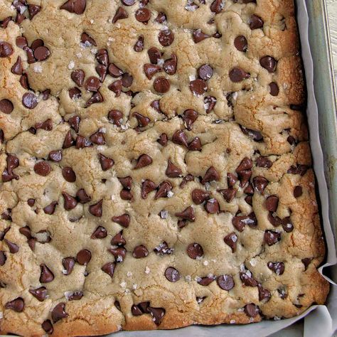 Chocolate Chip Cookie Bars (In 9 x 13 Pan) Cookie Bars For A Crowd, Pan Meaning, Bars For A Crowd, Chewy Chocolate Chip Cookie Bars, Gooey Chocolate Chip Cookies, Pan Cookies, Chocolate Chip Bars, Keeping Busy, Chocolate Chip Cookie Bars