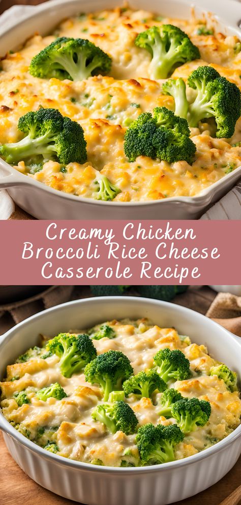 Creamy Chicken Broccoli Rice Cheese Casserole Recipe | Cheff Recipes Creamy Chicken Rice And Broccoli Casserole, Make Ahead Chicken Broccoli Rice Cheese Casserole, Chicken Broccoli Rice Cheese Casserole Sour Cream, Chicken Broccoli Rice Cheese Skillet, Chicken Broccoli Risotto, Broccoli Cheese Casserole With Chicken, Chicken Broccoli Rice Cheese Casserole Healthy, Cheesy Broccoli Chicken Rice Casserole, Broccoli Cheese Chicken Rice Casserole