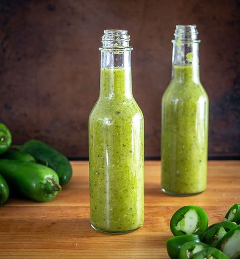 Jalapeno Hot Sauce Recipe | Mexican Please Serrano Hot Sauce Recipe, Jalapeno Hot Sauce Recipe, Serrano Hot Sauce, Hot Sauce Recipe, Preserving Recipes, Homemade Hot Sauce, Jalapeno Sauce, Salsa Guacamole, Habanero Hot Sauce