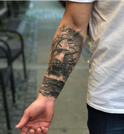 Tattoo Sleeve Nautical, Pirate Tattoo Sleeve, Marine Tattoos, Ship Tattoo Sleeves, Vintage Tattoo Sleeve, Sailing Tattoo, Lace Sleeve Tattoos, Natur Tattoo Arm, Nautical Tattoo Sleeve