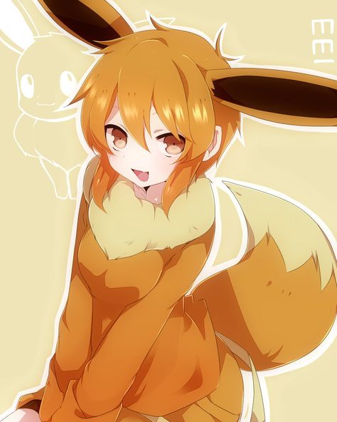 eevee human form Pokemon Human Form, Gijinka Pokemon, Pokemon People, Pokemon Gijinka, Eevee Evolutions, Pokemon Cosplay, Pokemon Eevee, Pokémon Master, All Pokemon