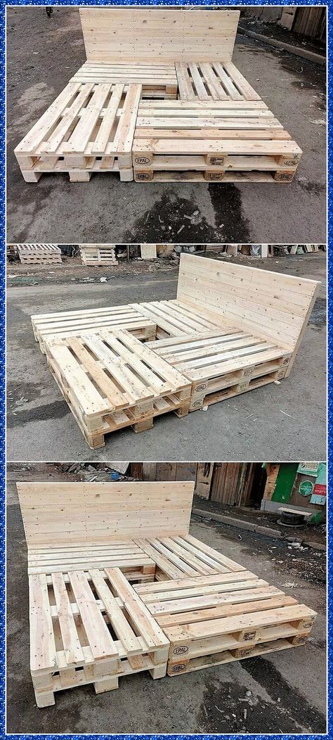 Bedframe Diy, Wood Pallet Beds, Pallet Bed Frame, Diy Pallet Bed, Western Bedroom Decor, Pallet Beds, Man Cave Wall Decor, Pallet Bed, Diy Bed Frame