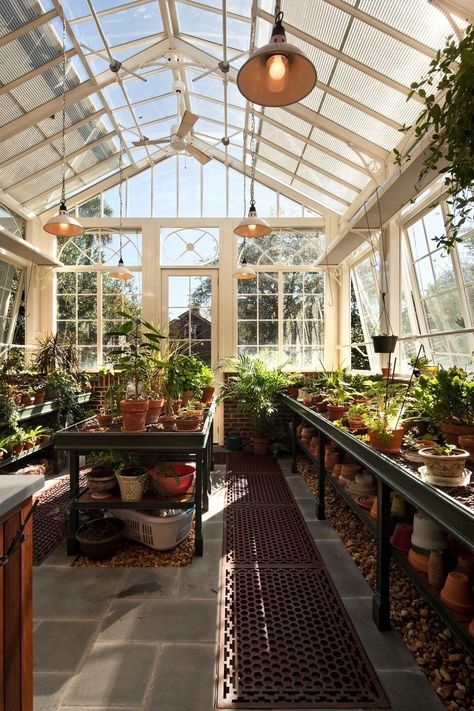 Big Green House Aesthetic, Backyard Greenhouse Aesthetic, Green House, Glass Greenhouse Aesthetic, Big Greenhouse Aesthetic, Greenhouse Attached To House, Greenhouse Kitchen, Overgrown Greenhouse Aesthetic, Victorian Greenhouse