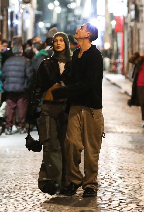 Bella Hadid And Marc Kalman, Marc Kalman, Couple Fits, Bella Hadid Outfits, Bella Hadid Style, Boys Fits, Hadid Style, Model Aesthetic, March 1st