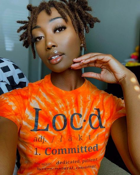 Coloring Locs, Big Chop Natural Hair, Dreads Styles For Women, Loc Inspiration, Natural Hair Accessories, Natural Hair Bride, Mohawks, Short Locs Hairstyles, Tumblr Hair