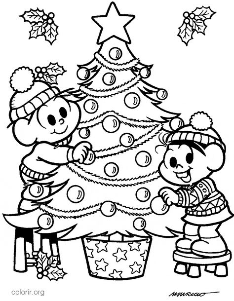 Árvores de natal para colorir Kids Christmas Coloring Pages, Printable Adult Coloring Pages, Cool Coloring Pages, Kids Story Books, Book Layout, Christmas Coloring Pages, Animal Coloring Pages, Print Artist, Identity Logo