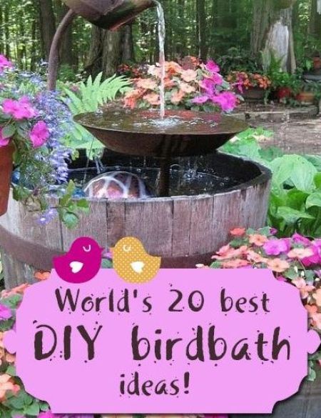 World’s 20 Best DIY Birdbath Ideas – Home and Garden Diy Birdbath Ideas, Birdbath Ideas, Diy Birdbath, Diy Bird Bath, Outdoor Crafts, Diy Birds, Have Inspiration, Unique Gardens, Worlds Best