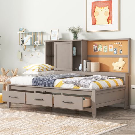 Twin Daybed With Storage, Sofa Bed Frame, Daybed Bedding, Bookcase Bed, Wood Daybed, Daybed With Storage, Bed Frame With Storage, Wood Platform Bed, Modern Lounge