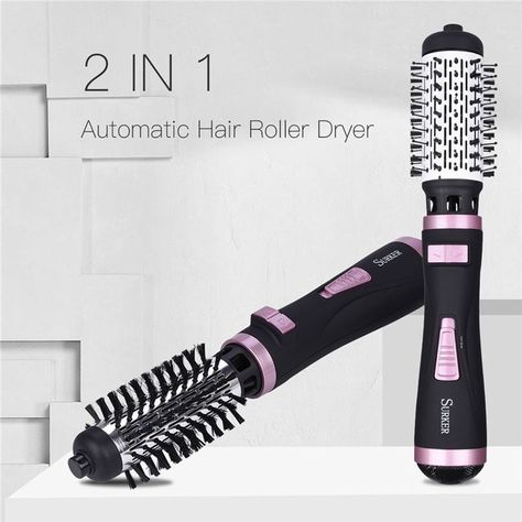 2 in 1 Hair Dryer Brush Automatic Rotating Roller Professional Hot Air Styler Comb Curling Iron Curler Comb Hair Blower Brush 33 Rotating Hair Brush, Blower Brush, Brush Hair Dryer, Mini Hair Dryer, Glove Design, Hair Blower, Rotating Curling Iron, Advertising Promotion, Massage Head