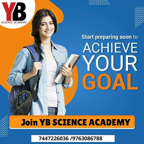 Yb science academy - best coaching institute in Aurangabad Institute Advertisement Poster, Institute Poster Design, Coaching Poster, Tuition Advertisement, School Advertising, College Poster, Admissions Poster, Education Banner, Education Poster Design