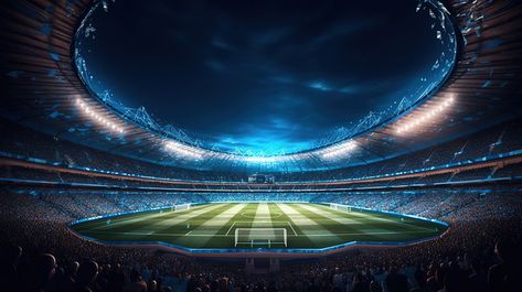 Nighttime View Of A 3d Rendered Football Stadium#pikbest#Backgrounds#Others Football Ground Background For Editing, Football Banner Background, Football Background Design, Football Stadium Background, Modern Classic Bathroom, Stadium Background, Background Football, Ball Background, Football Background