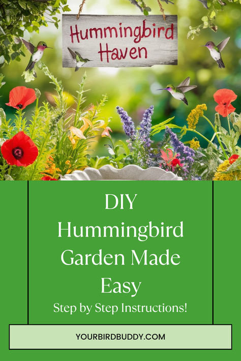 In this guide, I’ll show you how to design a hummingbird garden. You’ll learn to pick the right plants and create a safe water source. This guide will help make a DIY hummingbird garden that helps the pollinators. Hummingbird Garden Ideas, Hummingbird Garden Design, Pollinator Garden Plans, Hummingbird Garden Plan, Hummingbird Habitat, Garden Ideas Small, Diy Hummingbird Feeder, Attracting Hummingbirds, Garden Vertical